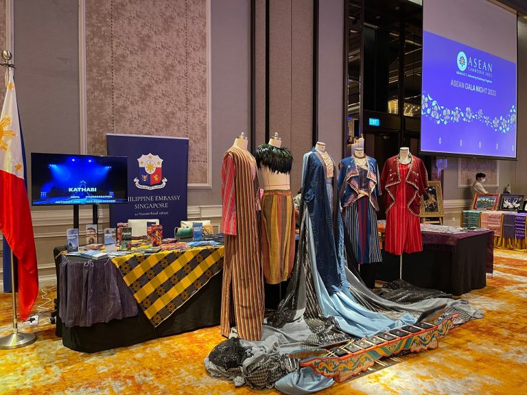 Philippine booth featuring Itneg weaves  from NAFA's Kathabi