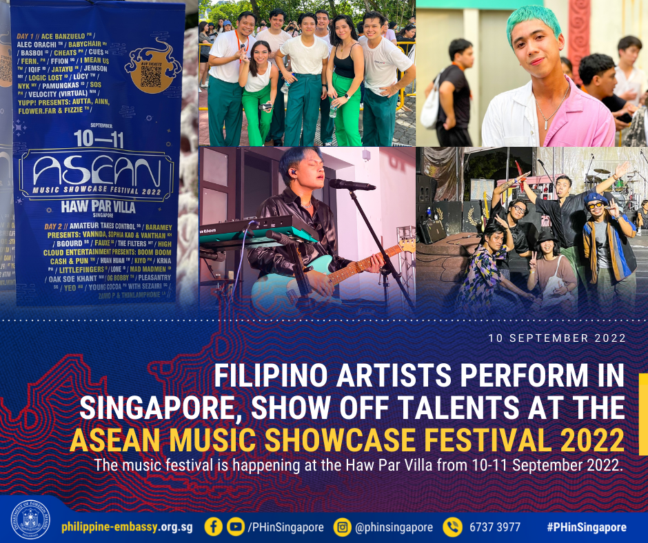 FILIPINO ARTISTS PERFORM IN SINGAPORE, SHOW OFF TALENTS AT THE ASEAN